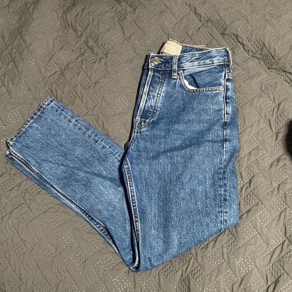 Everlane Denim - Everlane high rise cheeky straight jean women’s size 23 ankle medium wash